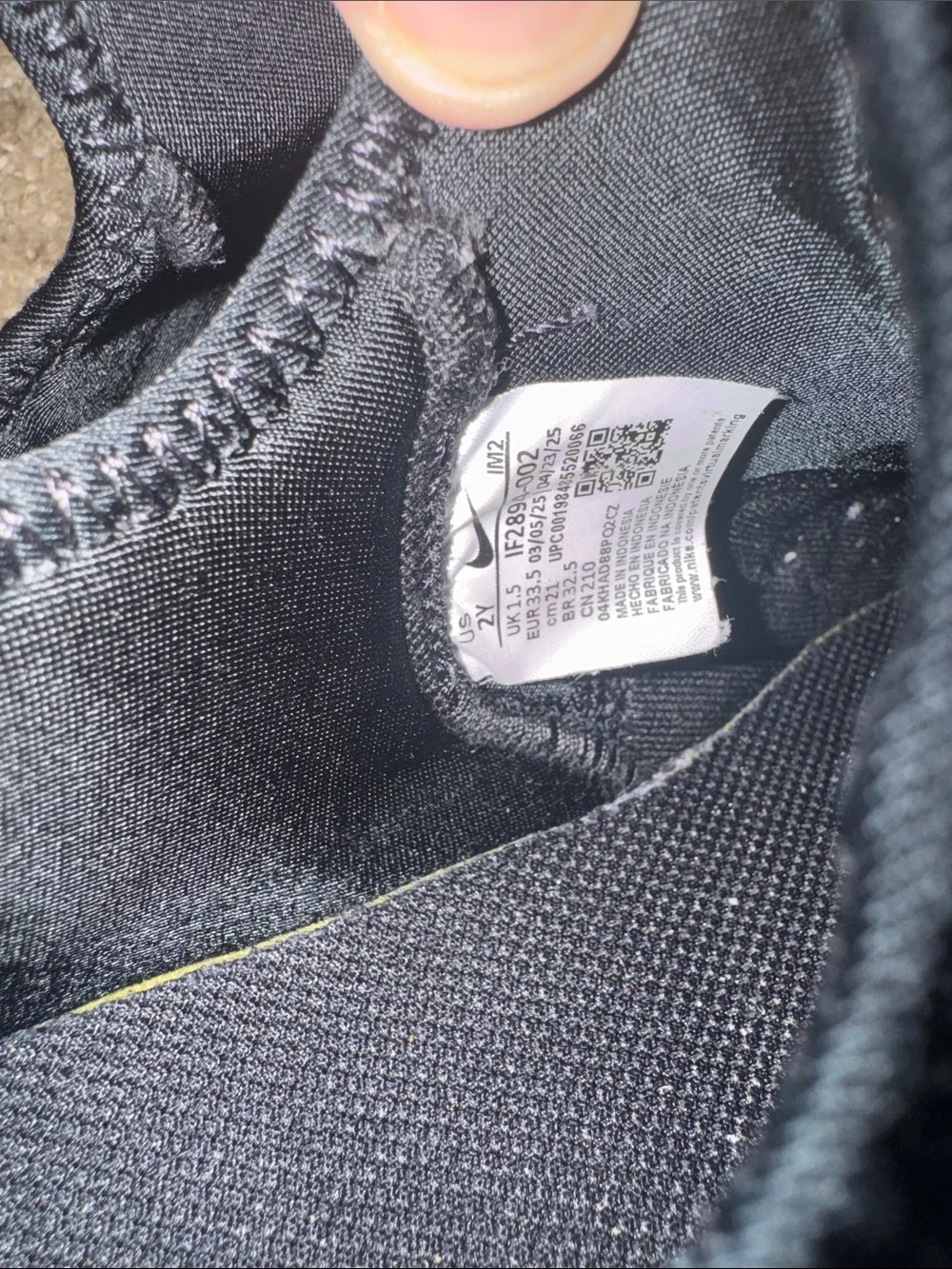 Nike Kids Black and White Slip-On Sneakers